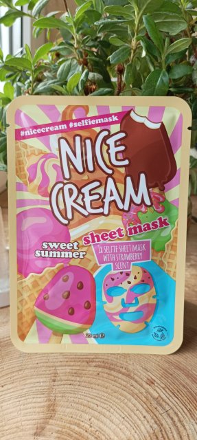 Maxbrands Marketing B.V. Maseczka do twarzy w płacie, Nice Cream, Sweet Summer, Nawilżająca