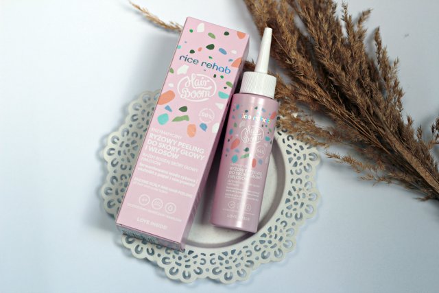 HairBoom Peeling do skóry głowy i włosów, Rice Rehab, Enzymatyczny, ryżowy