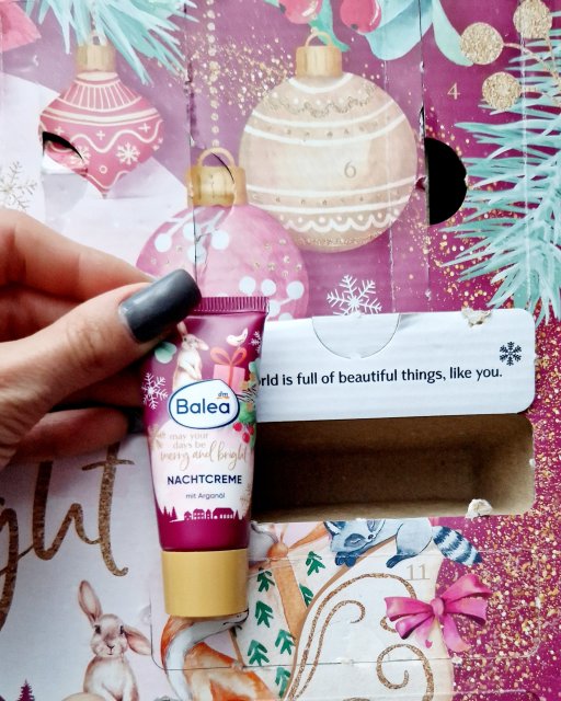 Balea Krem do twarzy na noc, Z olejkiem arganowym, May Your Days Be Merry And Bright