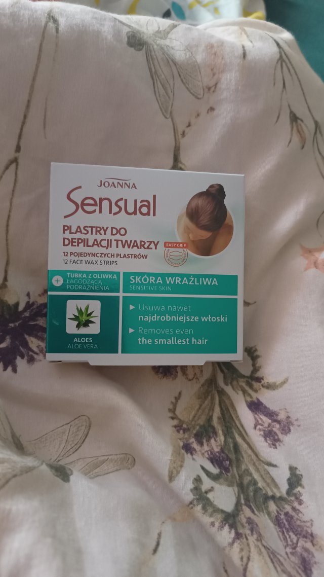 Joanna SENSUAL plastry do depilacji twarzy z aloesem dla skóry wrażliwej