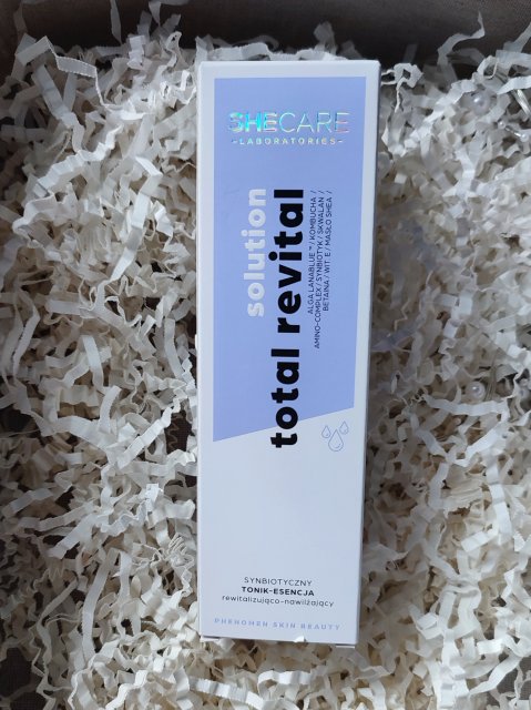 Shecare Tonik-esencja do twarzy, Solution Total Revital, Synbiotyczny, Rewitalizująco-nawilżający