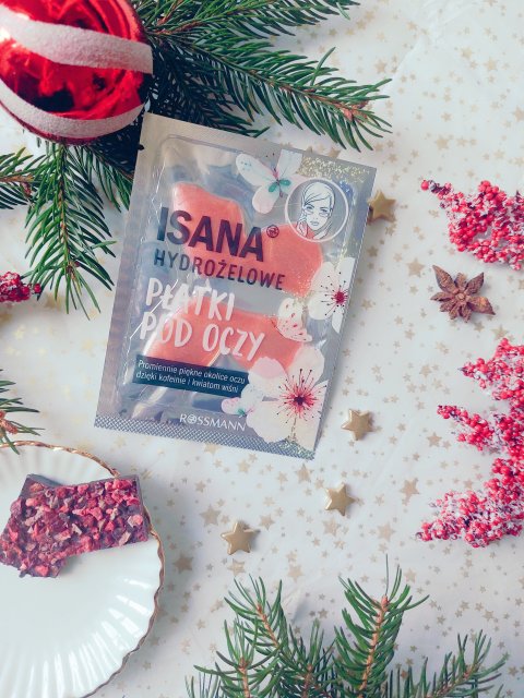 Isana Płatki pod oczy, Hydrożelowe, Kofeina i kwiat wiśni