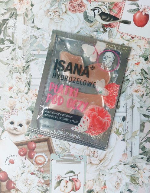 Isana Płatki pod oczy, Hydrożelowe, Rewitalizujące działanie witaminy C i ekstraktu z malin