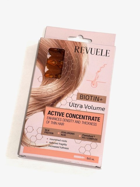 Revuele Biotin+, Wcierka do skóry głowy, Ultra Volume, Active Concentrate, Włosy cienkie i pozbawione objętości