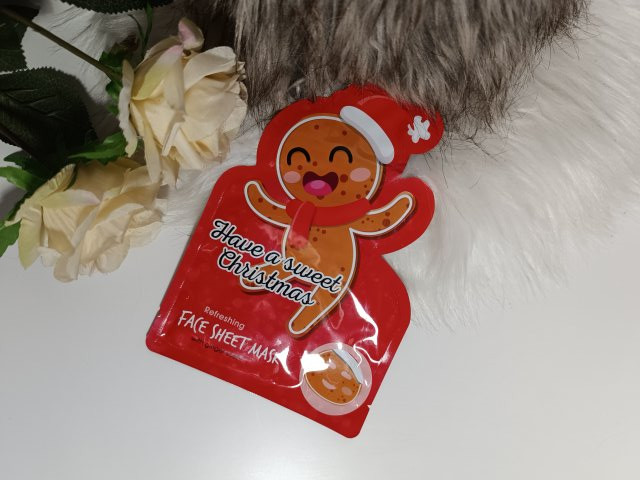 Maxbrands Marketing B.V. Face Sheet Mask, Maseczka do twarzy w płacie, Have A Sweet Christmas, Odświeżająca, Imbir