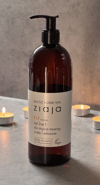 Ziaja Baltic Home SPA, Fit, Żel do mycia twarzy, ciała i włosów, 3w1, Mango