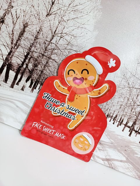 Maxbrands Marketing B.V. Face Sheet Mask, Maseczka do twarzy w płacie, Have A Sweet Christmas, Odświeżająca, Imbir