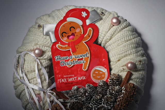 Maxbrands Marketing B.V. Face Sheet Mask, Maseczka do twarzy w płacie, Have A Sweet Christmas, Odświeżająca, Imbir