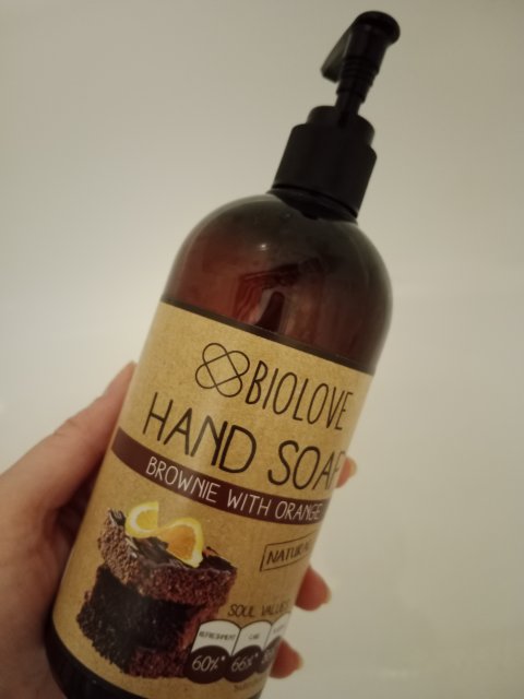 Biolove Mydło do rąk, Brownie z pomarańczą