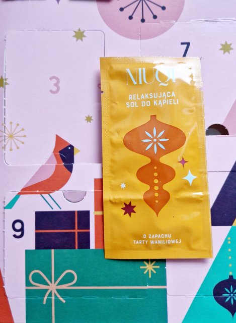 NIUQI Sól do kąpieli, Relaksująca, Tarta waniliowa