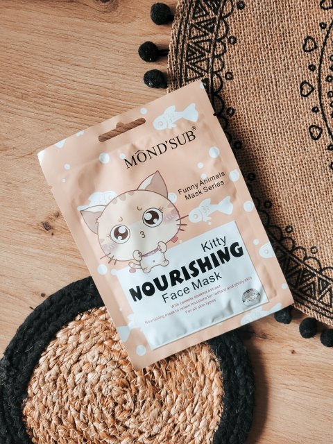 Mond'sub Maska do twarzy w płacie, Funny Animals Mask Series, Kitty Nourishing