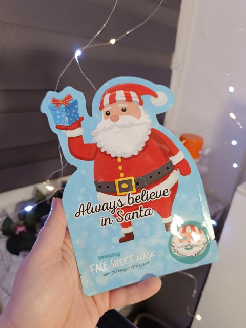 Maxbrands Marketing B.V. Fun Facial Mask, Maseczka do twarzy w płacie, Odświeżająca i nawilżająca, Mikołaj