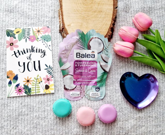 Balea Peeling i maska do stóp, Fusspeeling & Fussmaske, Scrub & Care, Masło Shea i kokos 