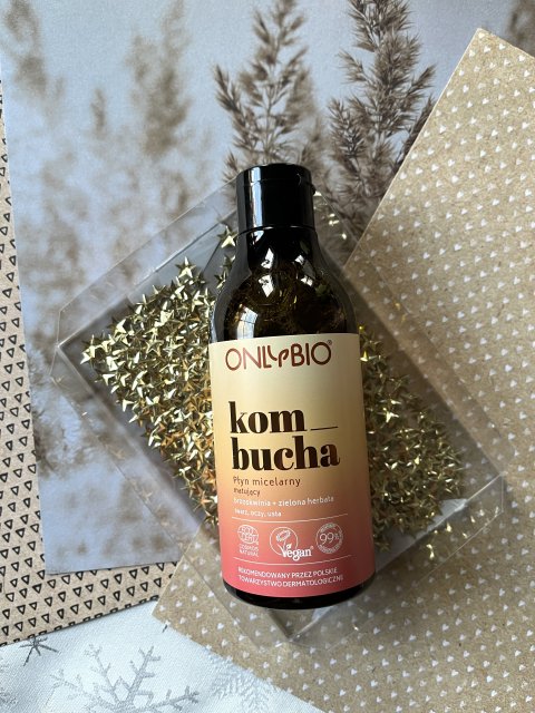 OnlyBio Płyn micelarny, Kombucha, Matujący, Brzoskwinia + Zielona Herbata