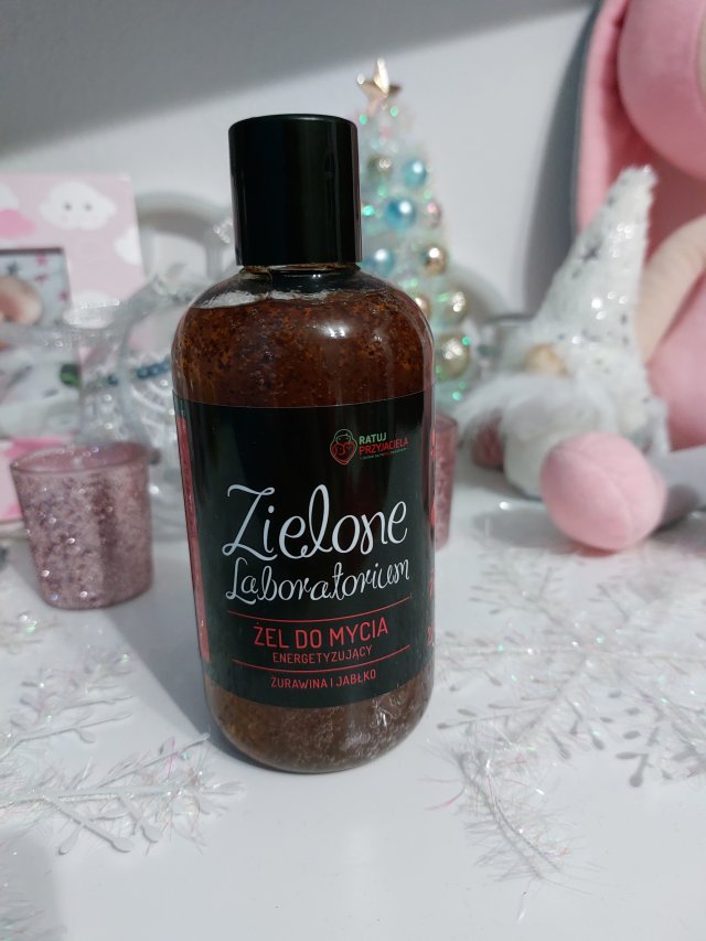Zielone Laboratorium Żel pod prysznic, Energetyzujący, Żurawina i jabłko