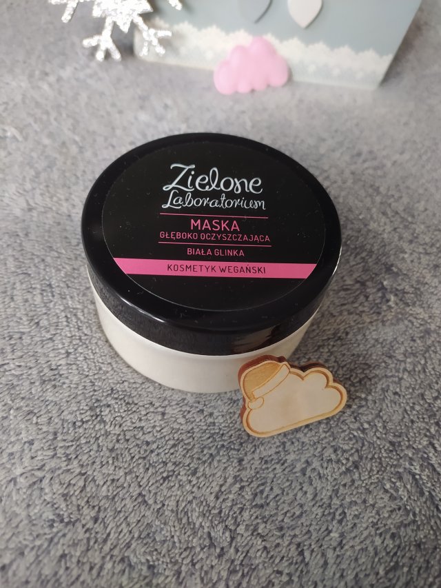 Zielone Laboratorium Maseczka do twarzy, Głęboko oczyszczająca, Biała glinka