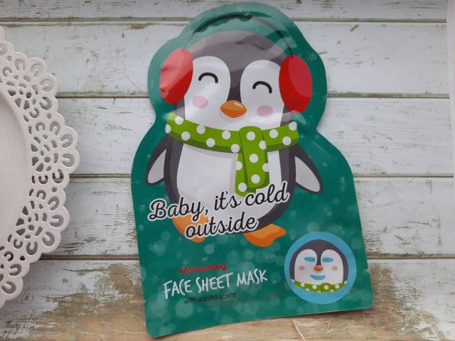 Maxbrands Marketing B.V. Face Sheet Mask, Maseczka do twarzy w płacie, Baby, it's Cold Outside, Formuła nawilżająca, Zapach wanilii 