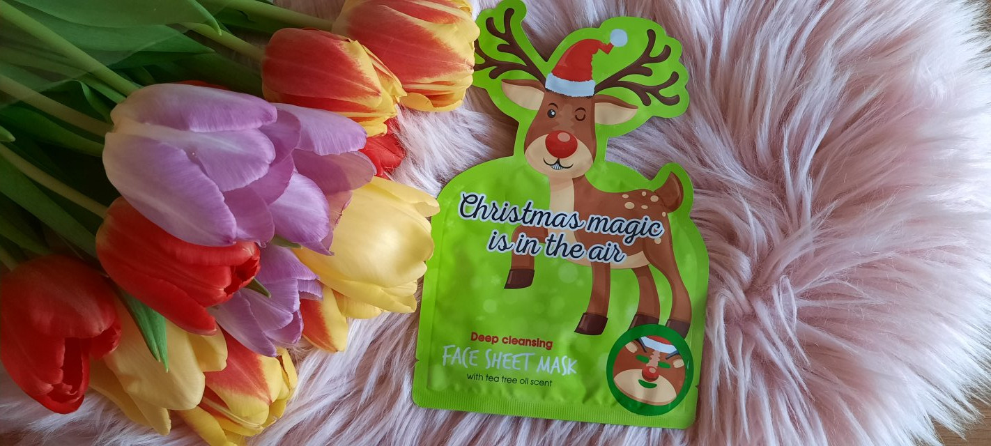 Maxbrands Marketing B.V. Face Sheet Mask, Maseczka do twarzy w płacie, Christmas Magic is in the Air,  Zapach drzewa herbacianego 