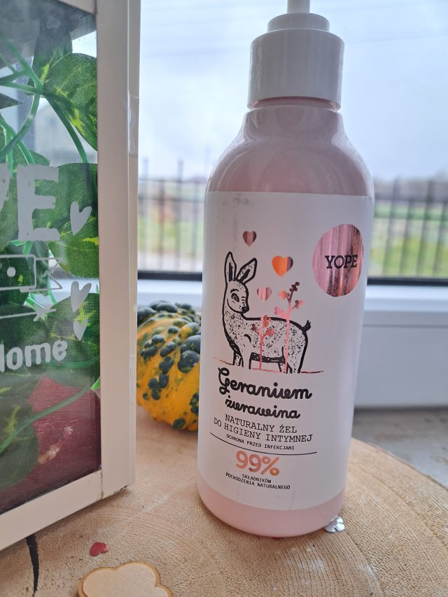 YOPE Żel do higieny intymnej, Naturalny, Geranium i żurawina