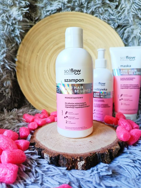 Vis Plantis so!flow, Szampon do włosów, And Hair Will Loved, Humektantowy, Włosy zniszczone, wymagające dogłębnej regeneracji i wysokoporowate 