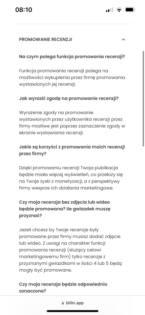 Billin - nowa apka do recenzji i zarabiania 