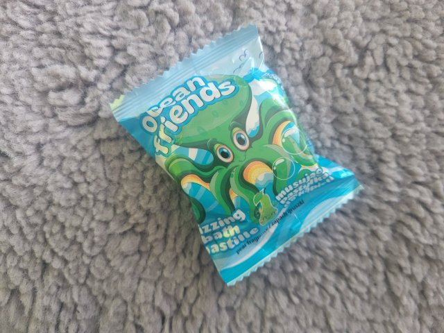 Marba Cosmetics Pastylka do kąpieli, Ocean Friends, Musująca, Zielona ośmiornica 