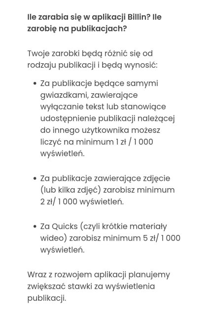 Billin - nowa apka do recenzji i zarabiania 