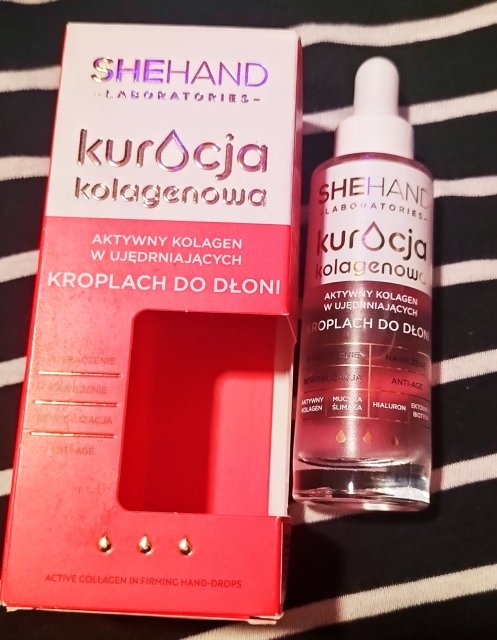 SHe hand kuracja kolagenowa w ujędrniajacych kroplach do dłoni 