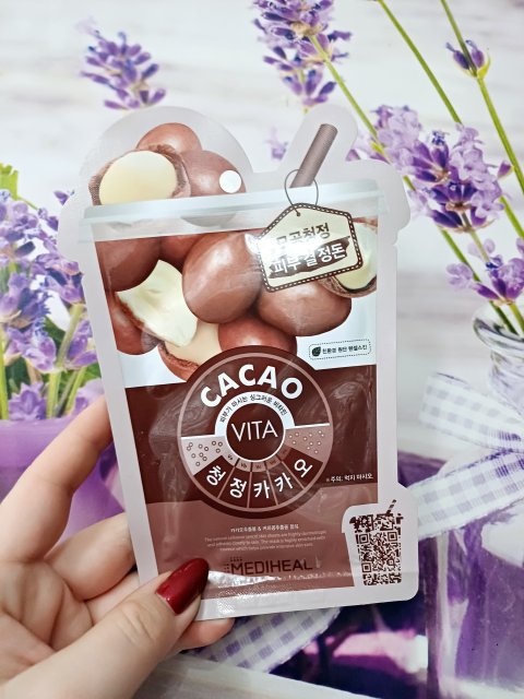 Mediheal Cacao Vita, Maska do twarzy w płacie, Oczyszczająca, Kakao