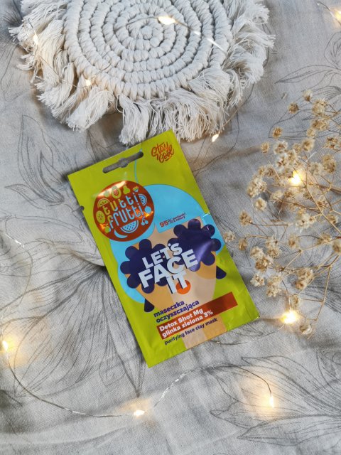 Farmona Tutti Frutti, Maseczka do twarzy, Let's Face It, Oczyszczająca, Detox Shot Mg, Glinka zielona 3%