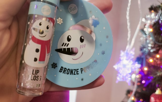 Bell Xmas set puder brązujący i błyszczyk do twarzy 