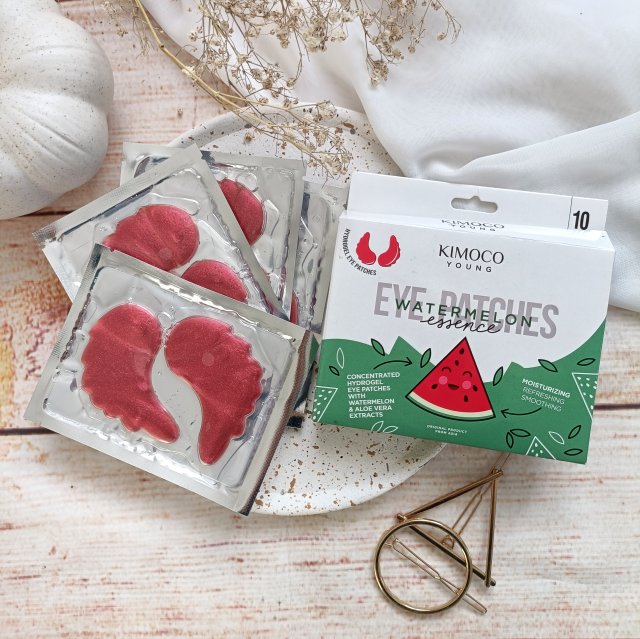 Kimoco Beauty Płatki pod oczy, Hydrożelowe, Watermelon Essence, Nawilżająco-odświeżające