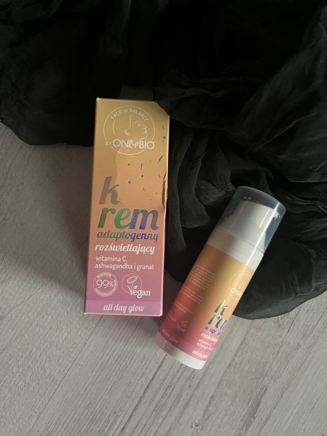 OnlyBio Krem do twarzy, Adaptogenny, Rozświetlający, Witamina C, ashwagandha, granat