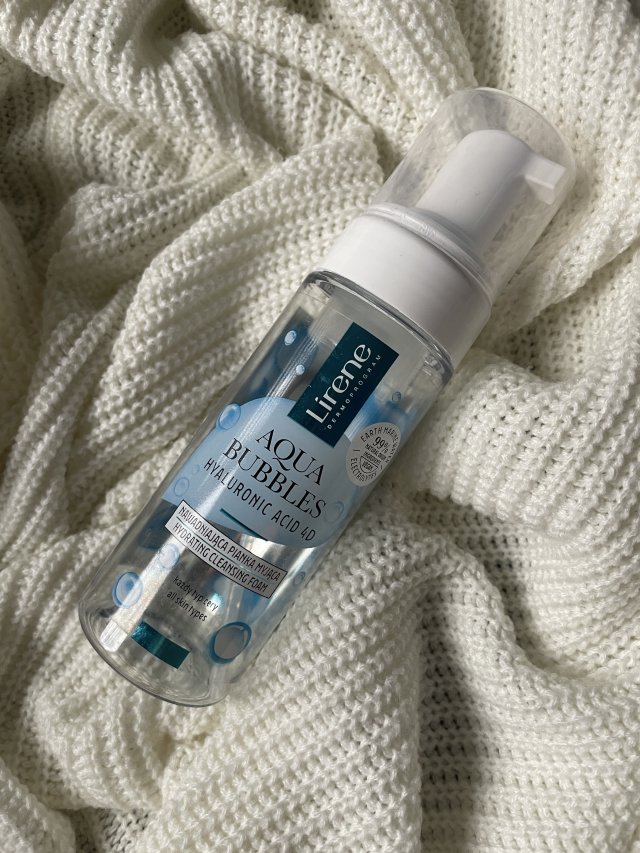 Lirene Dermoprogram, Aqua Bubbles, Pianka do mycia twarzy, Nawadniająca, Z kwasem hialuronowym
