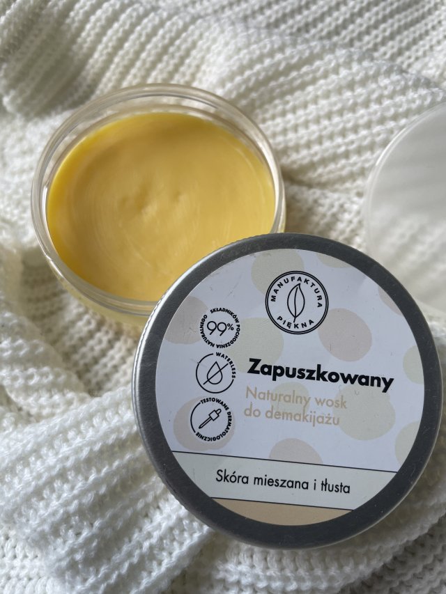 Manufaktura Piękna Zapuszkowany, Naturalny wosk do demakijażu, Skóra mieszana i tłusta