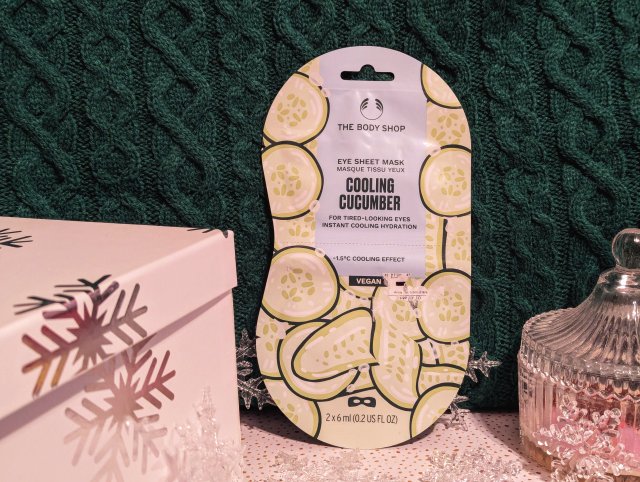 The Body Shop Maska na okolice oczu w płacie, Cooling Cucumber Eye Sheet Mask, Chłodząca, Ogórek