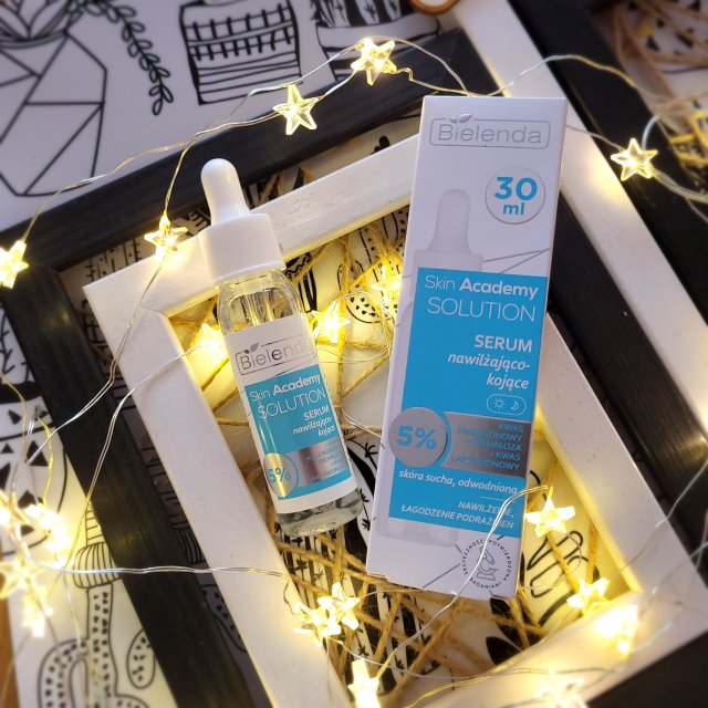 Bielenda Skin Academy Solution, Serum do twarzy, Nawilżająco-kojące, Na dzień i na noc, Skóra sucha i odwodniona