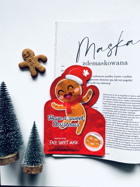Maxbrands Marketing B.V. Face Sheet Mask, Maseczka do twarzy w płacie, Have A Sweet Christmas, Odświeżająca, Imbir