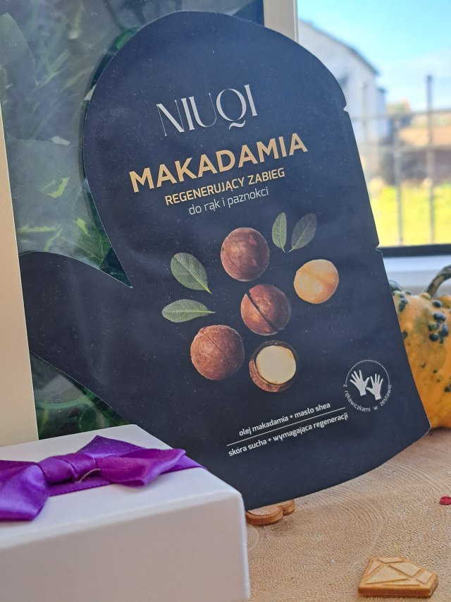 NIUQI Zabieg do rąk i paznokci, Makadamia, Regenerujący, Olej makadamia + masło shea