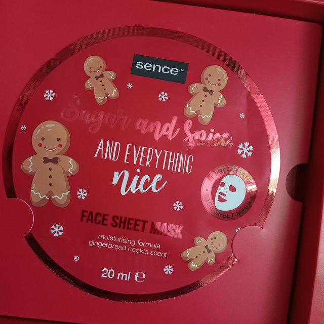 sence beauty Maseczka do twarzy w płacie, Sugar & Spice & Everything Nice!, Pan Ciastek