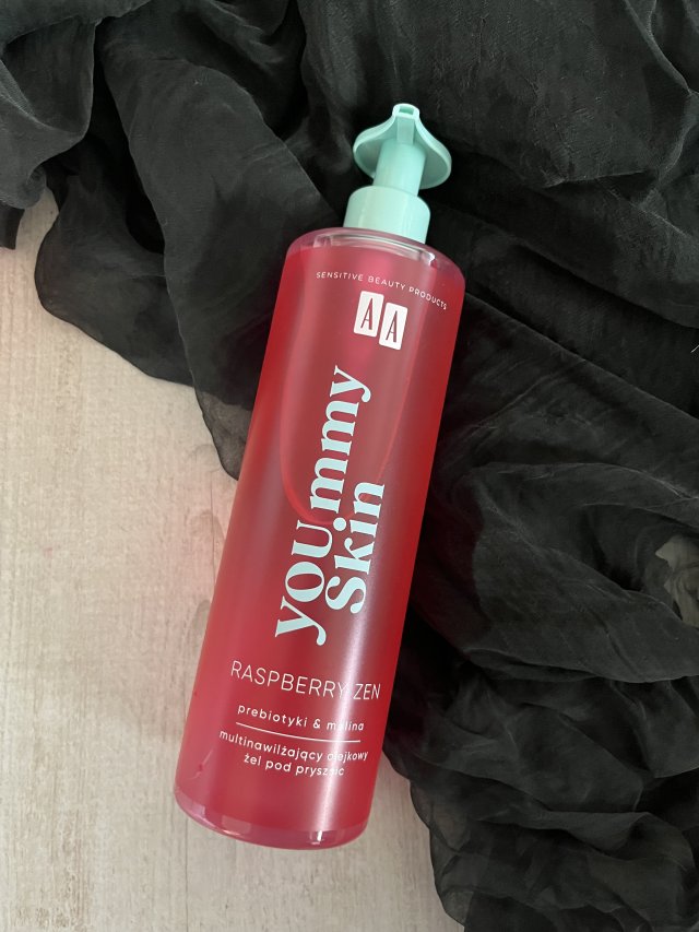 AA Yoummy Skin, Żel pod prysznic, Raspberry Zen, Multinawilżający i olejkowy, Prebiotyki & malina