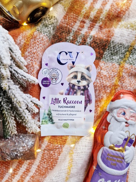 CV CadeaVera Maseczka do twarzy w płacie, Little Raccoon