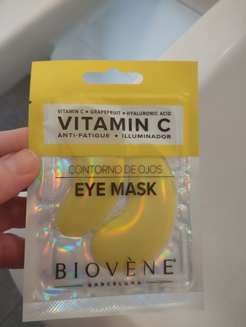 Biovene Barcelona Eye Mask, Płatki pod oczy, Vitamin C, Ultra-Bright Eye Pad Mask, Grapefruit and Hyaluronic Acid