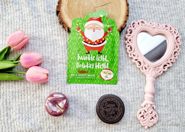 Maxbrands Marketing B.V. Maseczka do twarzy w płacie, Twinkle light Holiday bright, Relaxing, with ginger scent