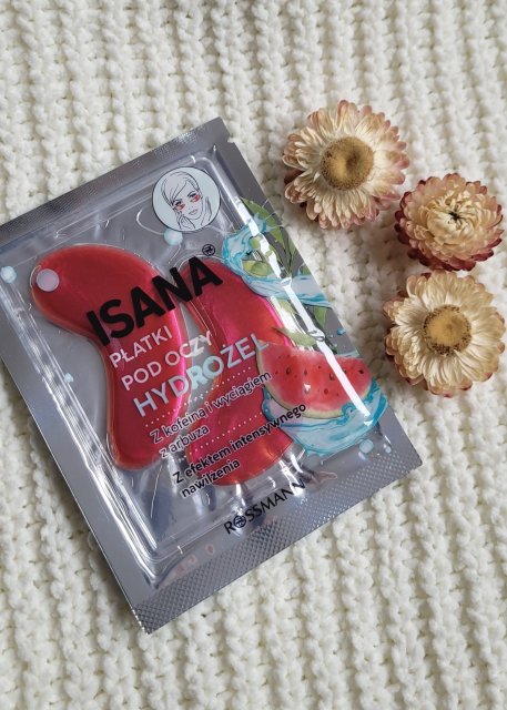 Isana Płatki pod oczy, Hydrożelowe, Intensywnie nawilżające, Kofeina i wyciąg z arbuza