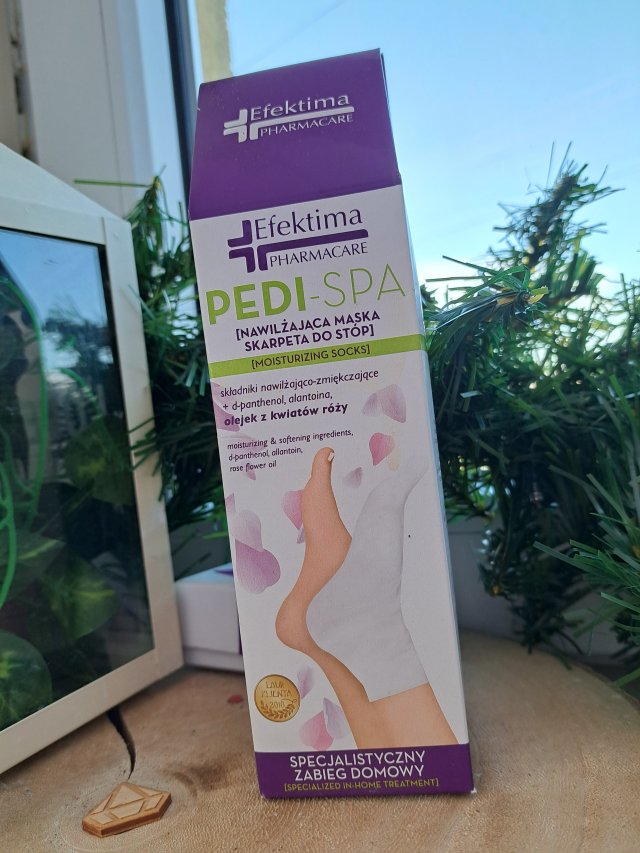 Efektima Pedi-Spa, Maska skarpeta do stóp, Nawilżająca, Olejek z kwiatów róży
