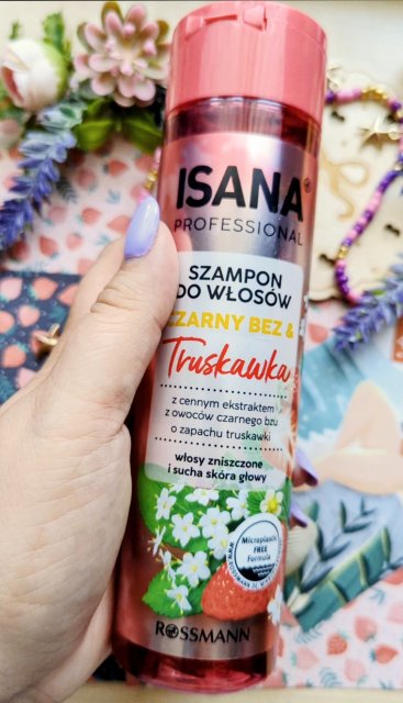 Isana Professional, Szampon do włosów, Czarny Bez & Truskawka