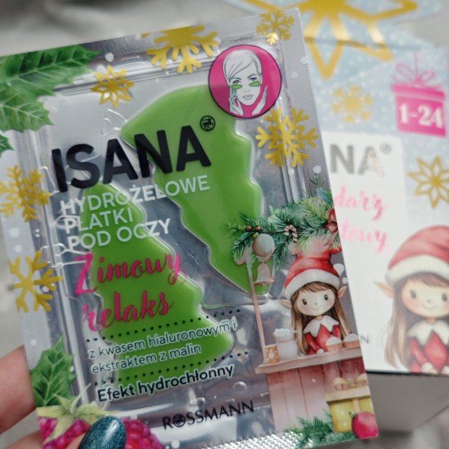 Isana Płatki pod oczy, zimowy relaks, kwas hialuronowy i ekstrakt z malin