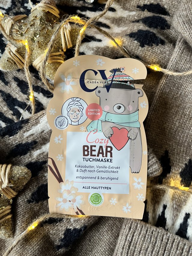CadeaVera Maseczka do twarzy w płacie, Cozy Bear