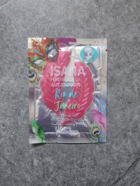 Isana Rio de Janeiro, Hydrożelowe płatki pod oczy, Z kwasem hialuronowym i ekstraktem z gwieździstego owocu